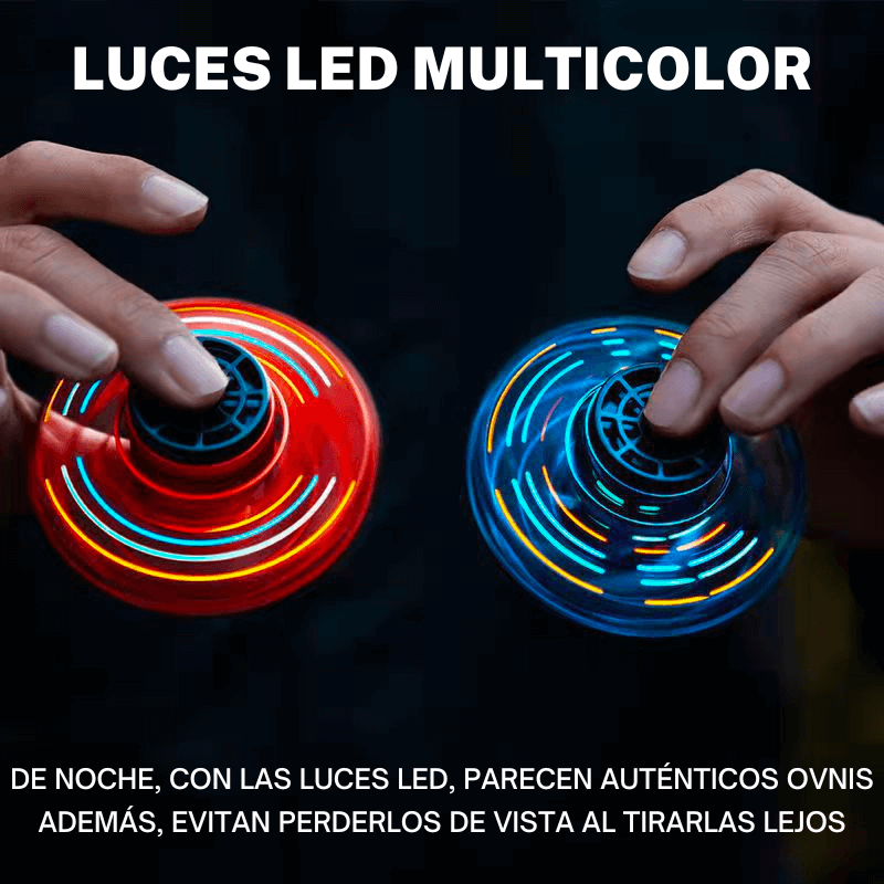 Peonza Flotante - Con carga USB y luces LED