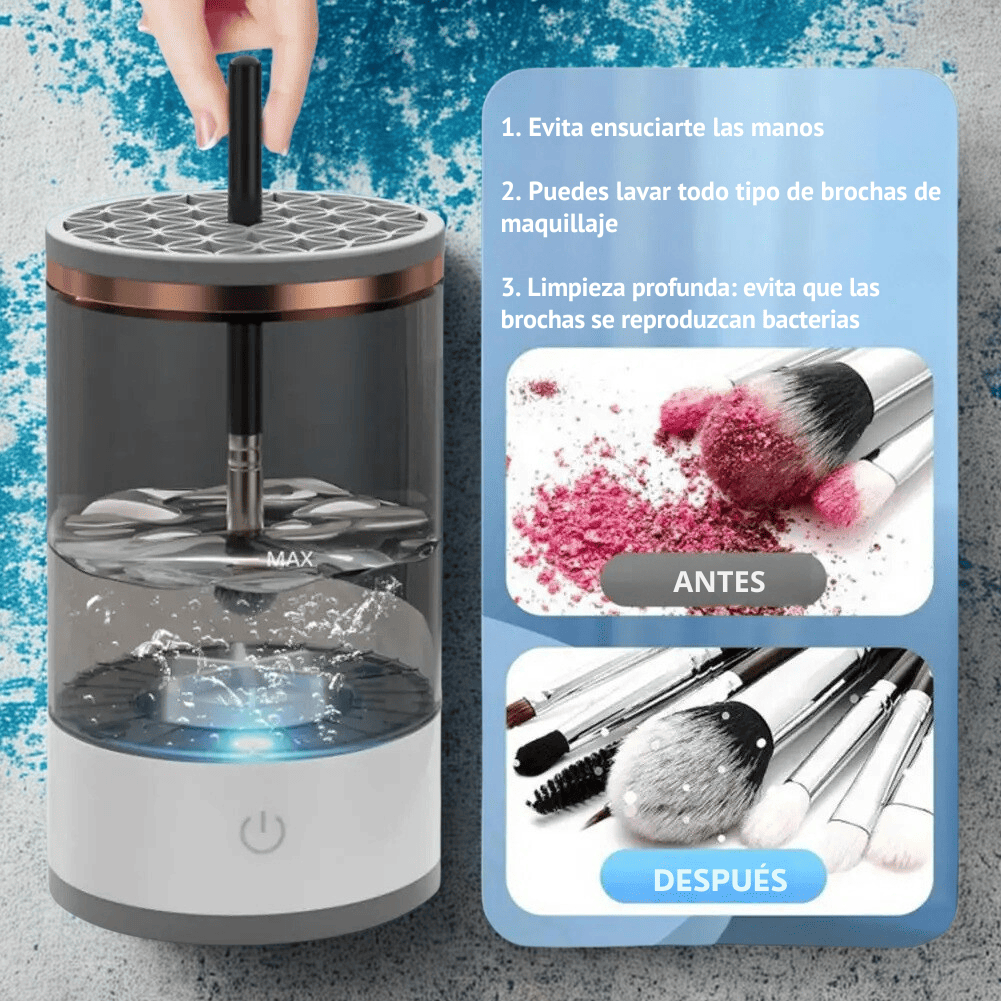 Bellure™- Limpiador de brochas de maquillaje eléctrico.