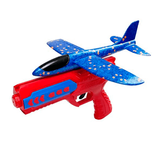 Avión planeador con pistola lanzadora