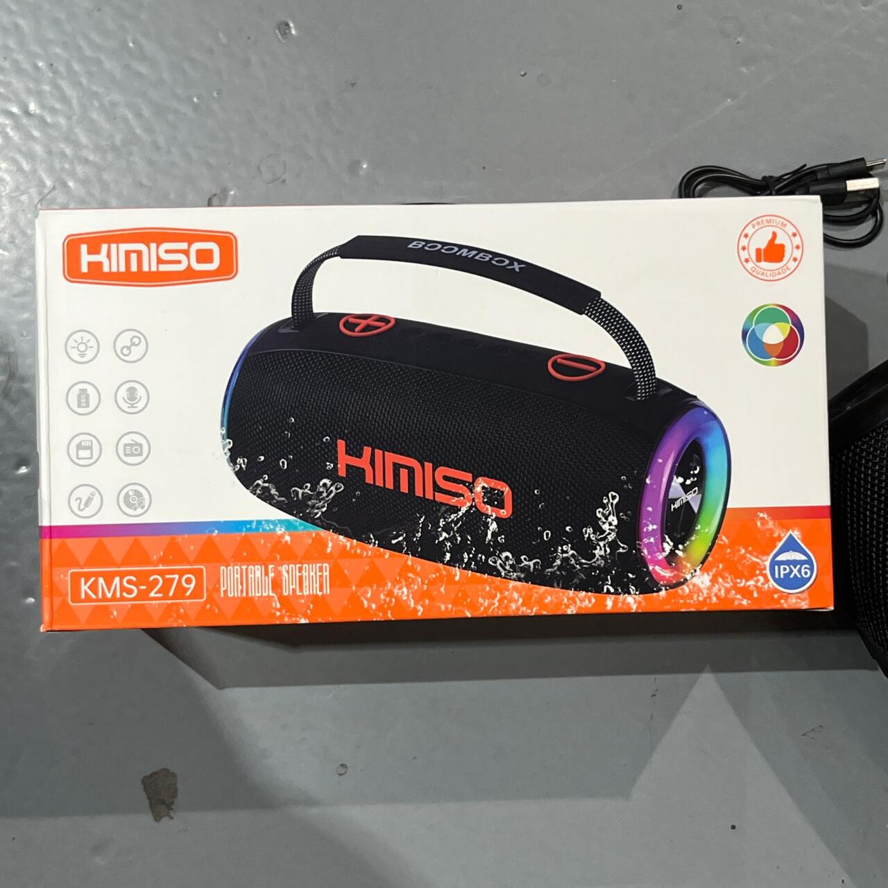 Altavoz Bluetooth KMS-279 Portátil con Sonido Potente y Diseño Moderno