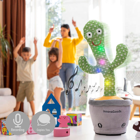 Cactus Bailarín y Parlanchín Recargable con Música y LED Multicolor – Cacxi InnovaGoods