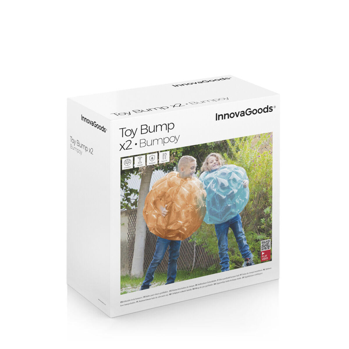 Pack 2 Pelotas Burbuja Hinchables Gigantes Parachoques – Bumpoy InnovaGoods