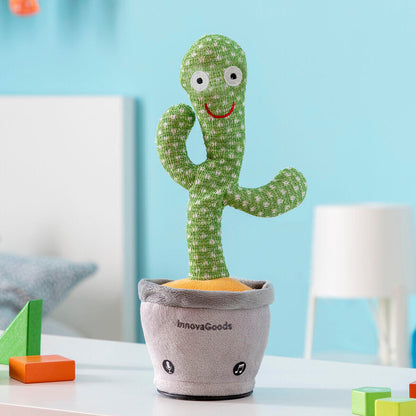 Cactus Bailarín y Parlanchín Recargable con Música y LED Multicolor – Cacxi InnovaGoods